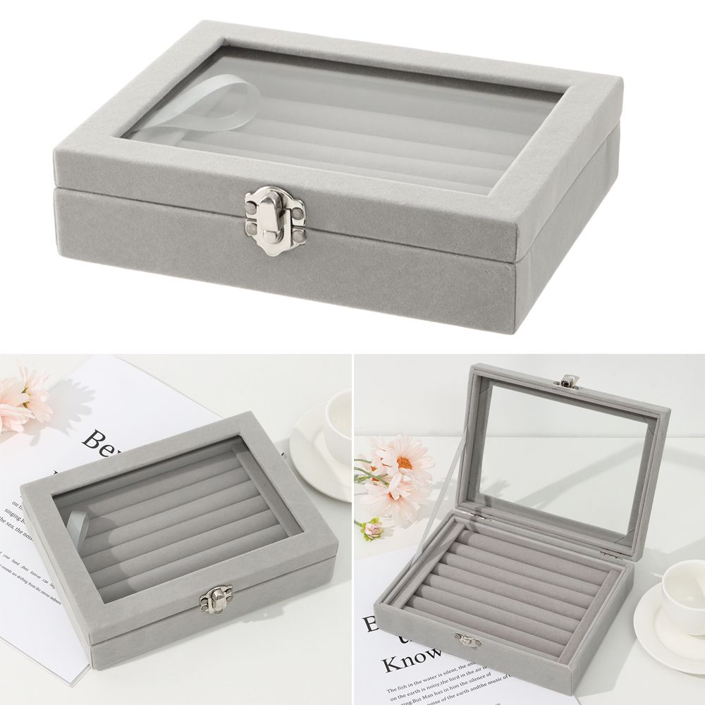 Прочный держатель для сережек, подставка для колец, коробка для хранения, бархатная шкатулка для колец, органайзер для ювелирных изделий