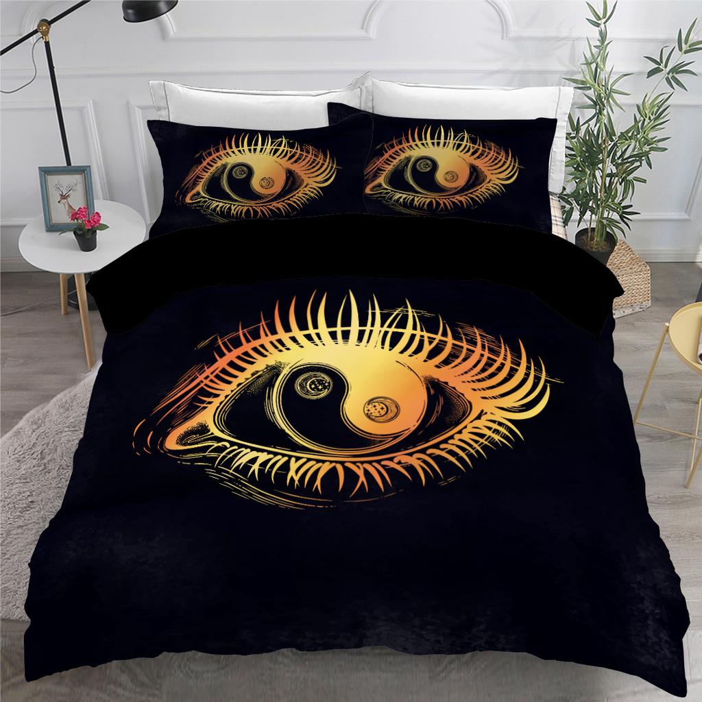 Комплект пододеяльника с принтом Инь и Ян 3D-принт Сплетни для детей, подростков, взрослых Покрывало для одеяла Королевского размера Комплект постельного белья из полиэстера