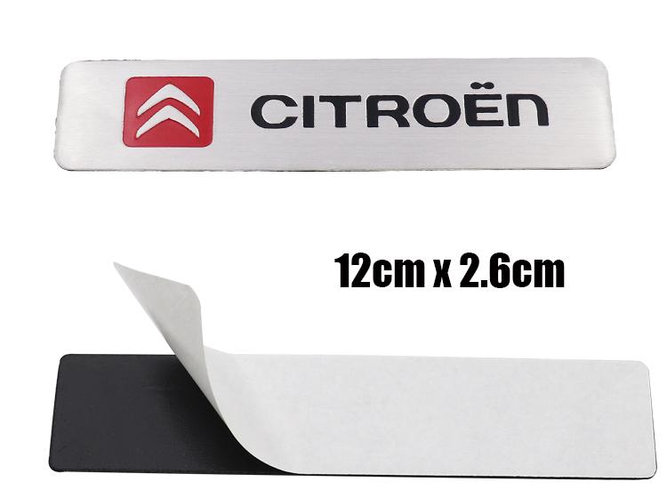 1pcs 3D Citroen Car logo aluminum sticker Fender side Rear Bumper tail door trunk sticker Emblem sticker styling Accessories