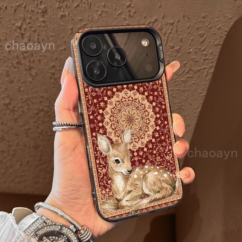 Персидский ковер олень Чехол для телефона чехол для iPhone17 16 15 14 13 12 11 Pro/ Max/Plus ударопрочная задняя крышка защита от отпечатков пальцев