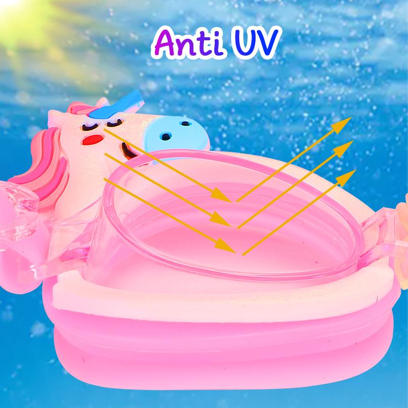 Профессиональные очки для плавания с героями мультфильмов для девочек, очки для плавания с затычкой для ушей, водонепроницаемые противотуманные очки для плавания для детей, подарки