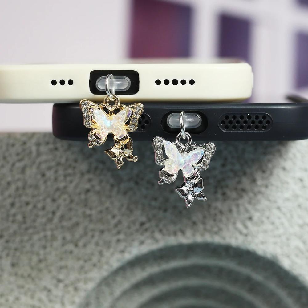 Type-C Butterfly Charge Port Anti Dust Plug Anti-Dust Charm Phone Dust Plug Phone Decorations