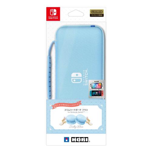 [Nintendo Licensed Product] Slim Hard Pouch Plus for Nintendo Switch? Salty Blue [Compatible with Both Nintendo Switch Organic EL Model and Nintendo S