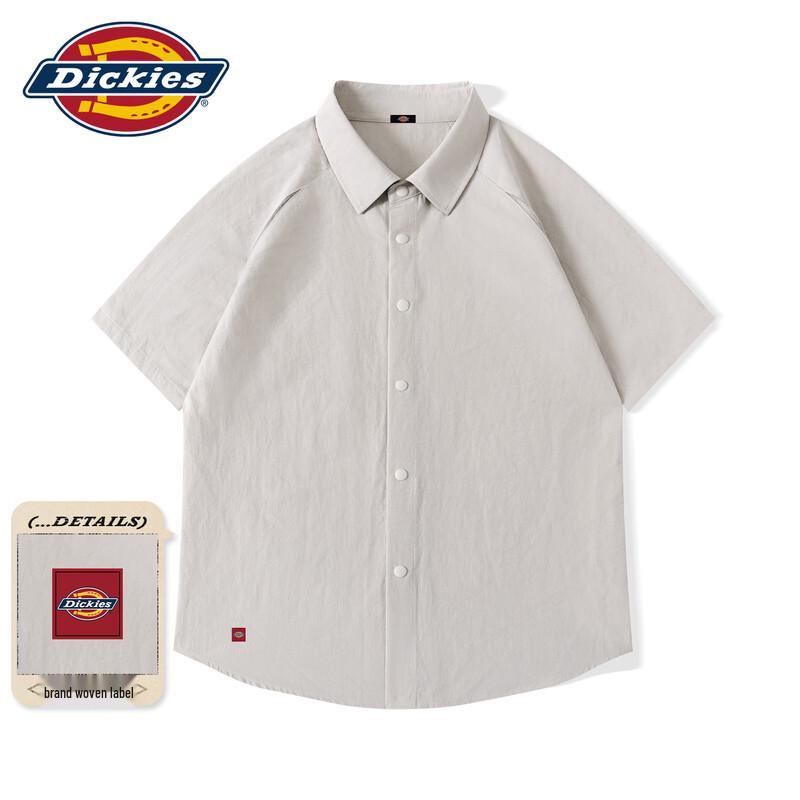 Мужская повседневная рабочая рубашка Dickies с коротким рукавом, свободного кроя