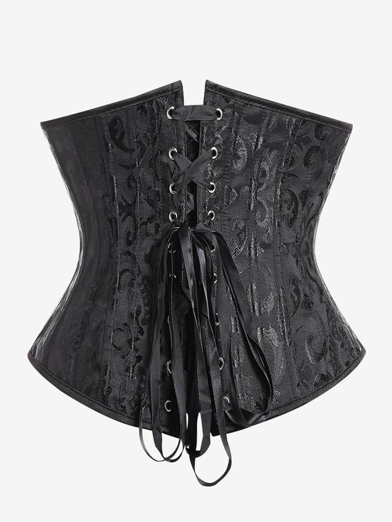 Rosegal Gothic Boning Lace-up Underbust Corset