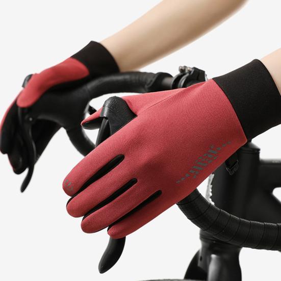 Yousheng Зимние велосипедные перчатки Водонепроницаемые перчатки с сенсорным экраном с нескользящими ладонями Теплые ветрозащитные спортивные перчатки для женщин мужчин Лыжи Пеший туризм