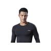 Li Ning Plain Logo Print Round Neck Pullover Long Sleeve T-Shirt Men Tops Black AUDN125-1