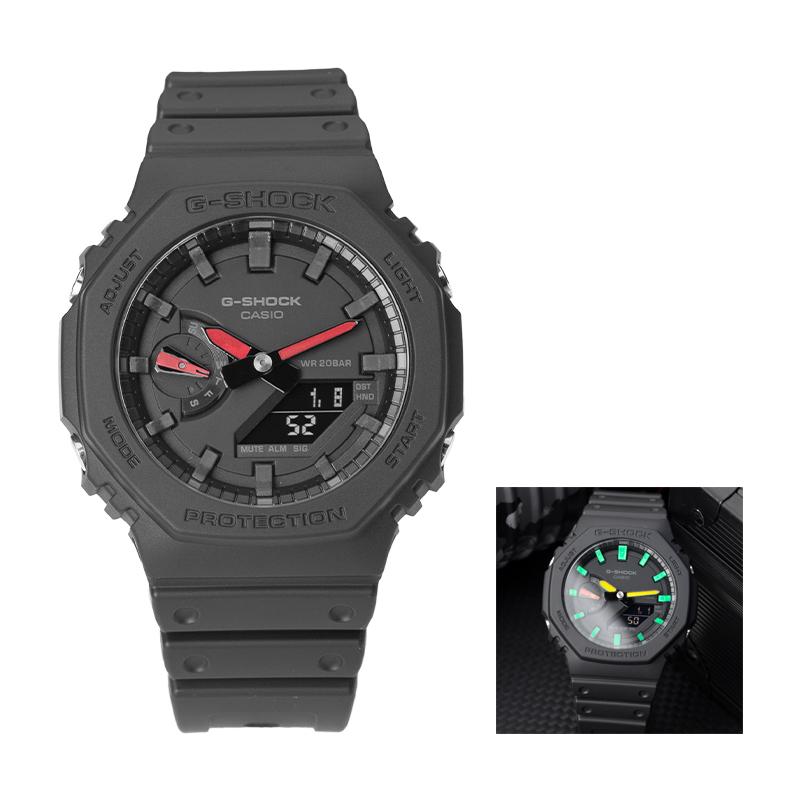 Casio Индивидуальные часы модифицированная серия Светящиеся водонепроницаемые 200 метров красная стрелка шкала Фермерский дуб более четкий ночью Carb GA-2100-1A1