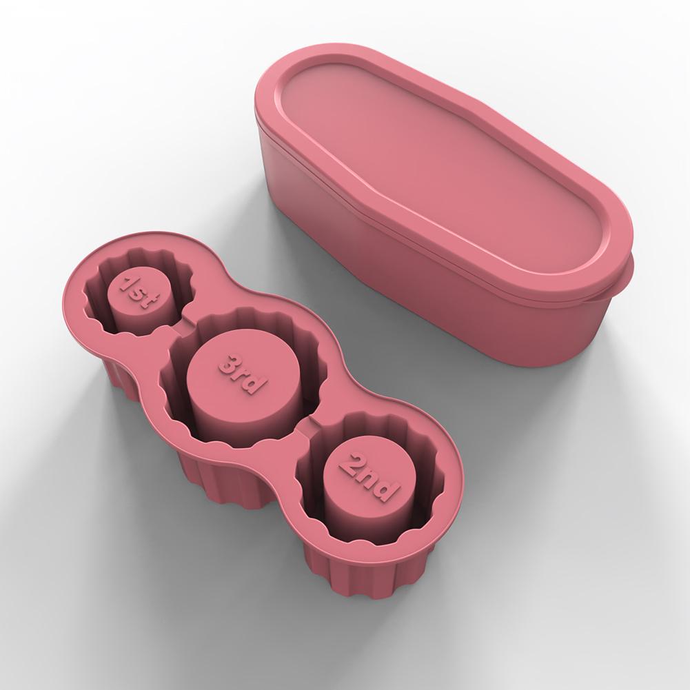 EY # Большой лоток для кубиков льда с крышкой, силиконовый цилиндр, форма для льда для чашек на 30-40 унций (Пи