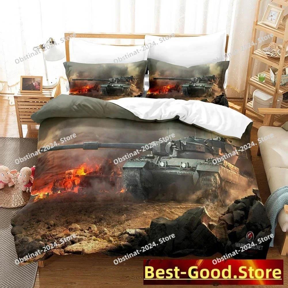 World Of Tanks Bedding set Printed Duvet Cover Pillowcase Single Double Queen Super King Size Sets