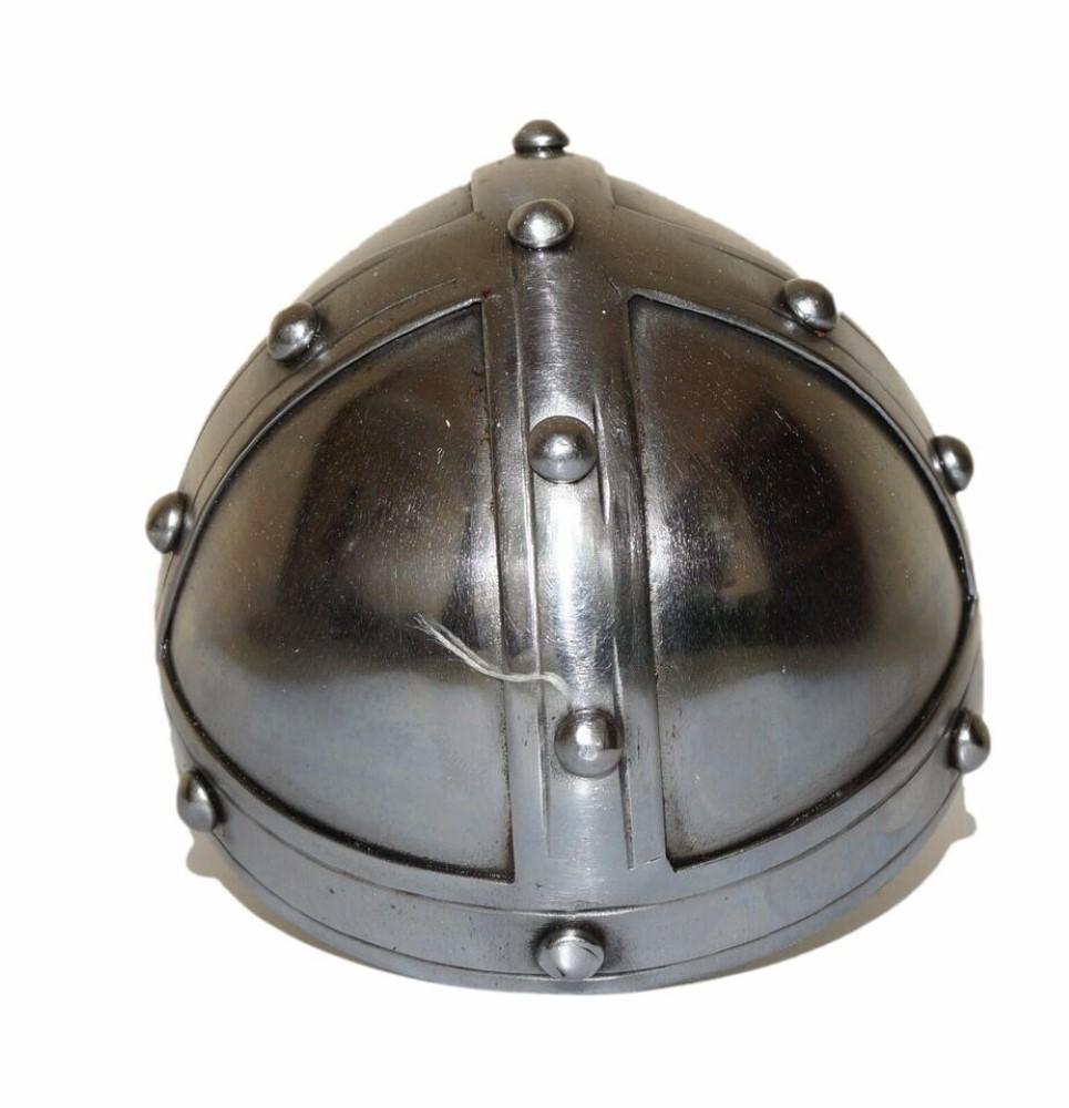 Средневековый стальной нормандский шлем викинга, шлем-доспехи, ручная работа, сталь 18G.