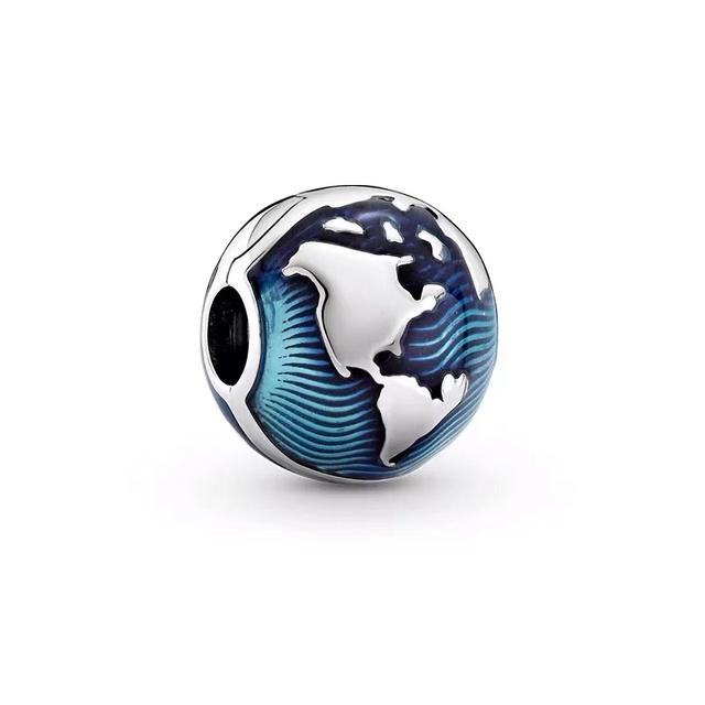 Очаровательные бусины из стерлингового серебра 925 пробы подходят для оригинального модного браслета, DIY ювелирных изделий, подарка