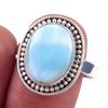 Кольцо в подарок из стерлингового серебра 925 пробы с драгоценным камнем ларимаром Natural Republic S.9 F9z16