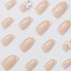 Nail art, sweet and simple white French bow, white temperament, medium and long wearing armor