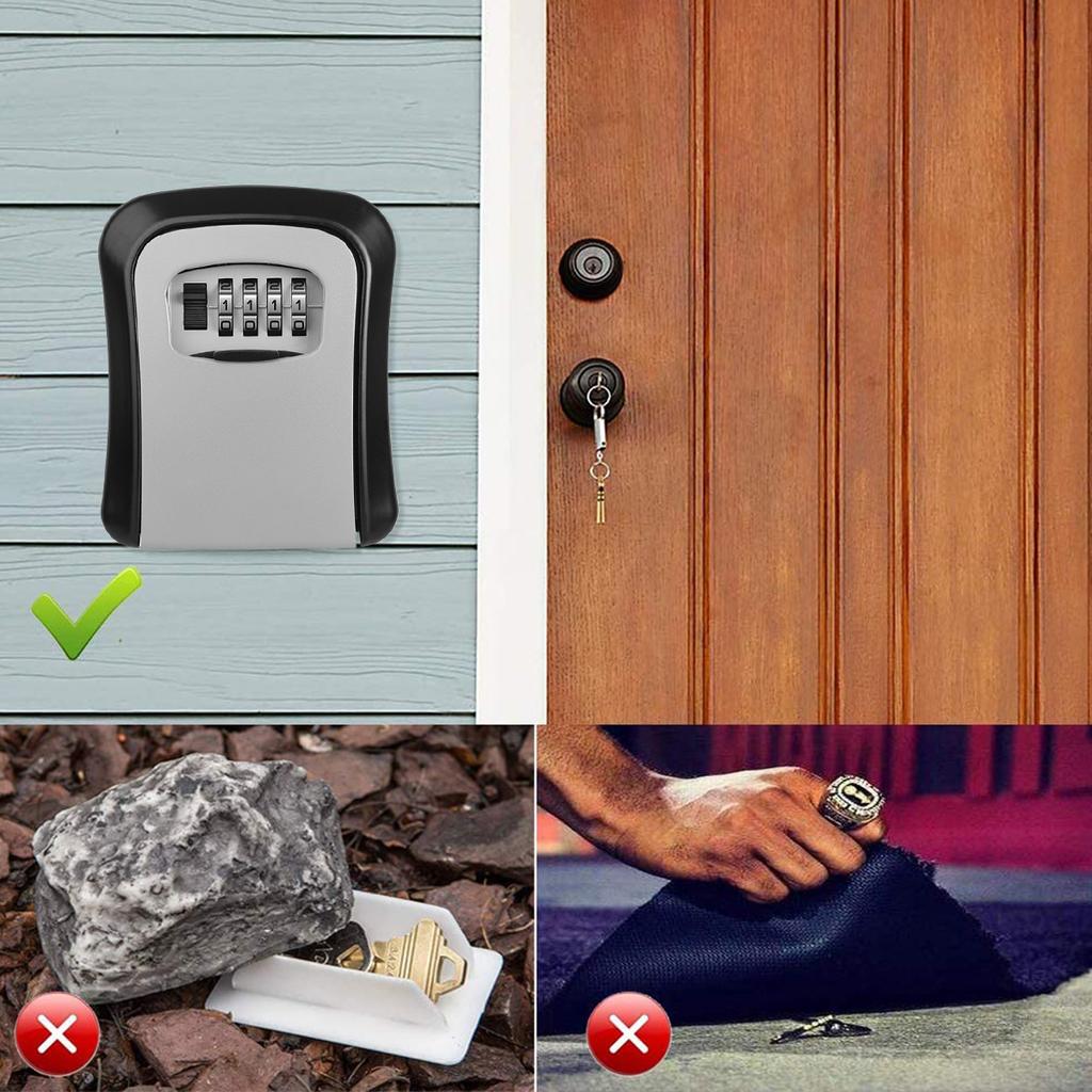 Сейф для ключей, настенный сейф для ключей, держатель для ключей с 4-значным паролем, наружный ящик для ключей, органайзер для домашней безопасности, чехол, новый