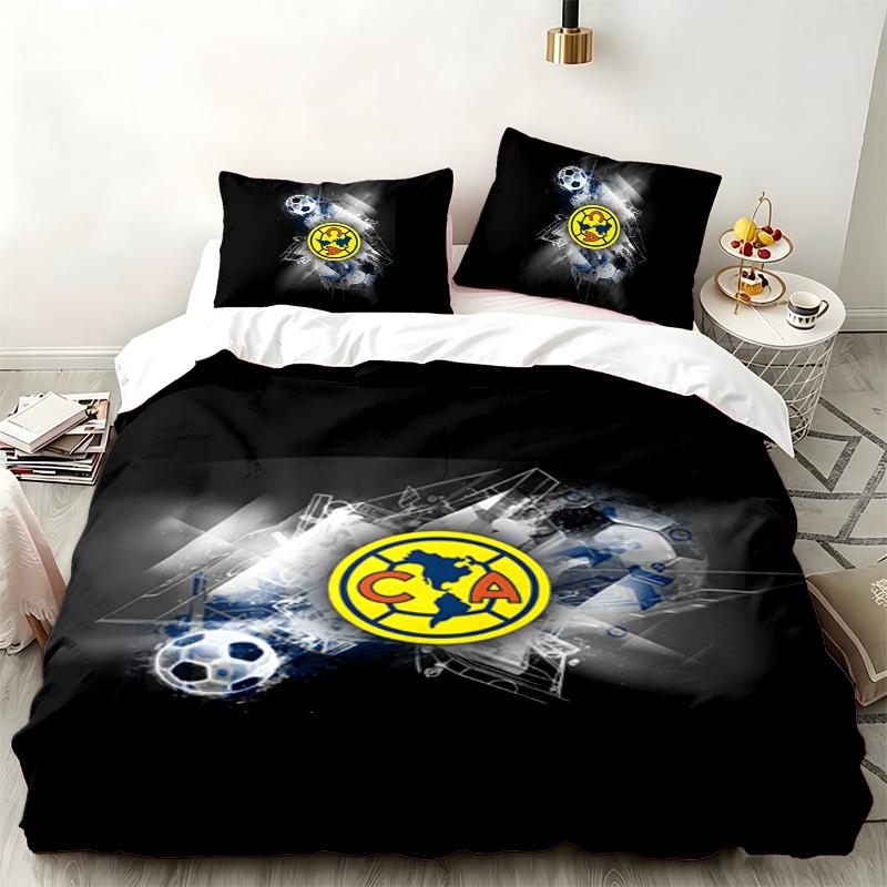 Club America 3pc set Perfect for bedroom use Comfortable bedding set includes a duvet cover and two pillowcases Ideal birthday or Christmas gift