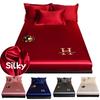 Luxury Rayon Stain Fitted Sheet Silky Solid Color Bed Sheet Elastic Band Sheets Smooth Bedsheet Bed Linen Mattress Cover 150/180