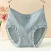 Women's High Waist Bow Lace Cotton Briefs - Breathable & Comfortable