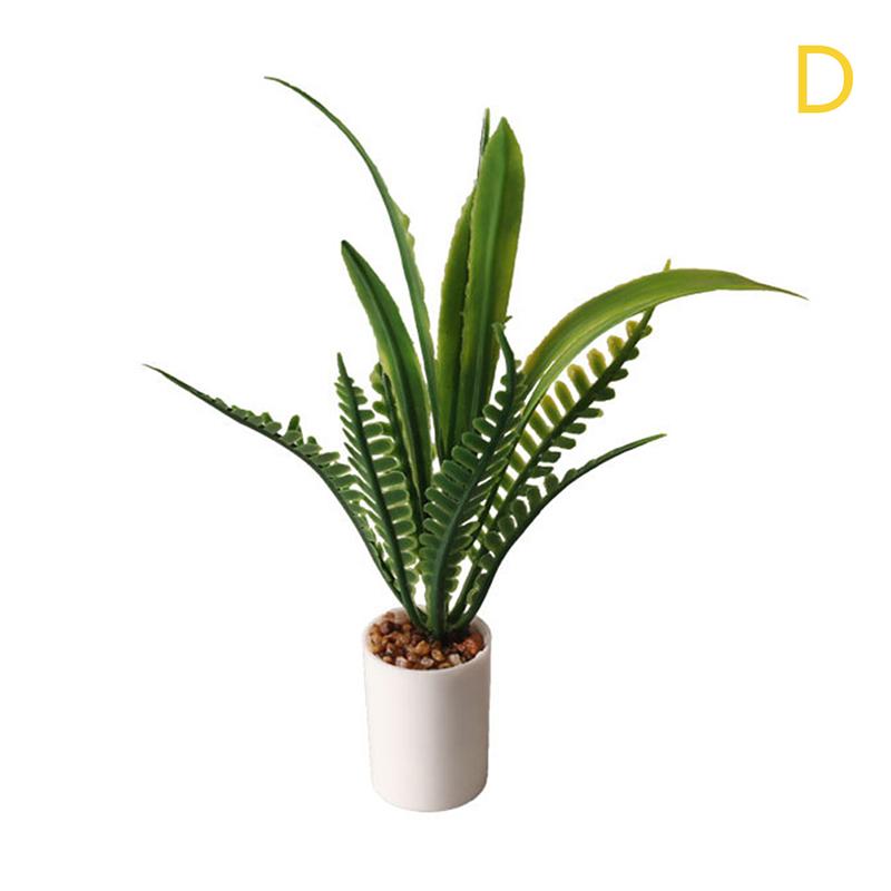 1:12 миниатюрных комнатных растений для кукольного домика с зелеными листьями, горшок, бонсай, садовый домашний декор