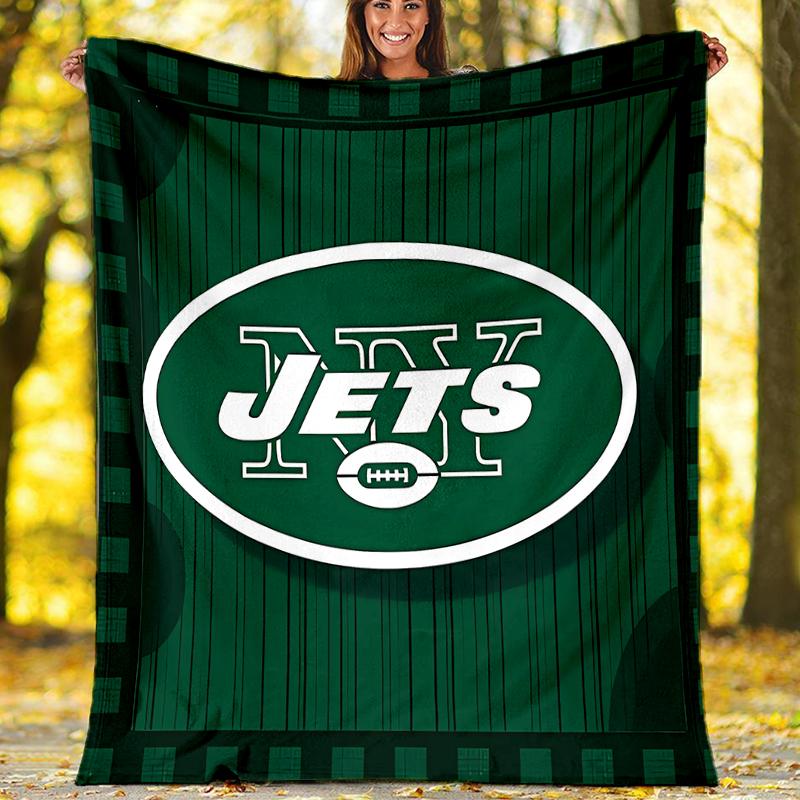 New York Jets logo printed blanket—lightweight,soft,warm;versatile blanket all seasons—perfect as &air-conditioning throw,nap blanket