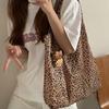 Складная сумочка с леопардовым принтом: Мини-сумка через плечо большой вместимости, портативная, экологичная для женщин
