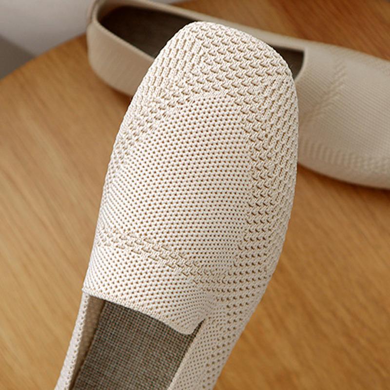 Мода 2024 Лето Сетчатые дышащие балетки Женские мокасины с квадратным носком Неглубокие балетки Кроссовки для вождения Трикотажные туфли-лодочки Мокасины