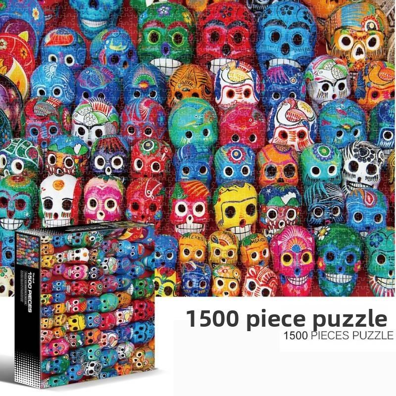 Jigsaw Puzzle With Bird Houses And World Renowned Flat Paintings For Gift Teens