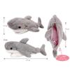Plush Shark-Shaped Pencil Case with Zipper Closure for Students