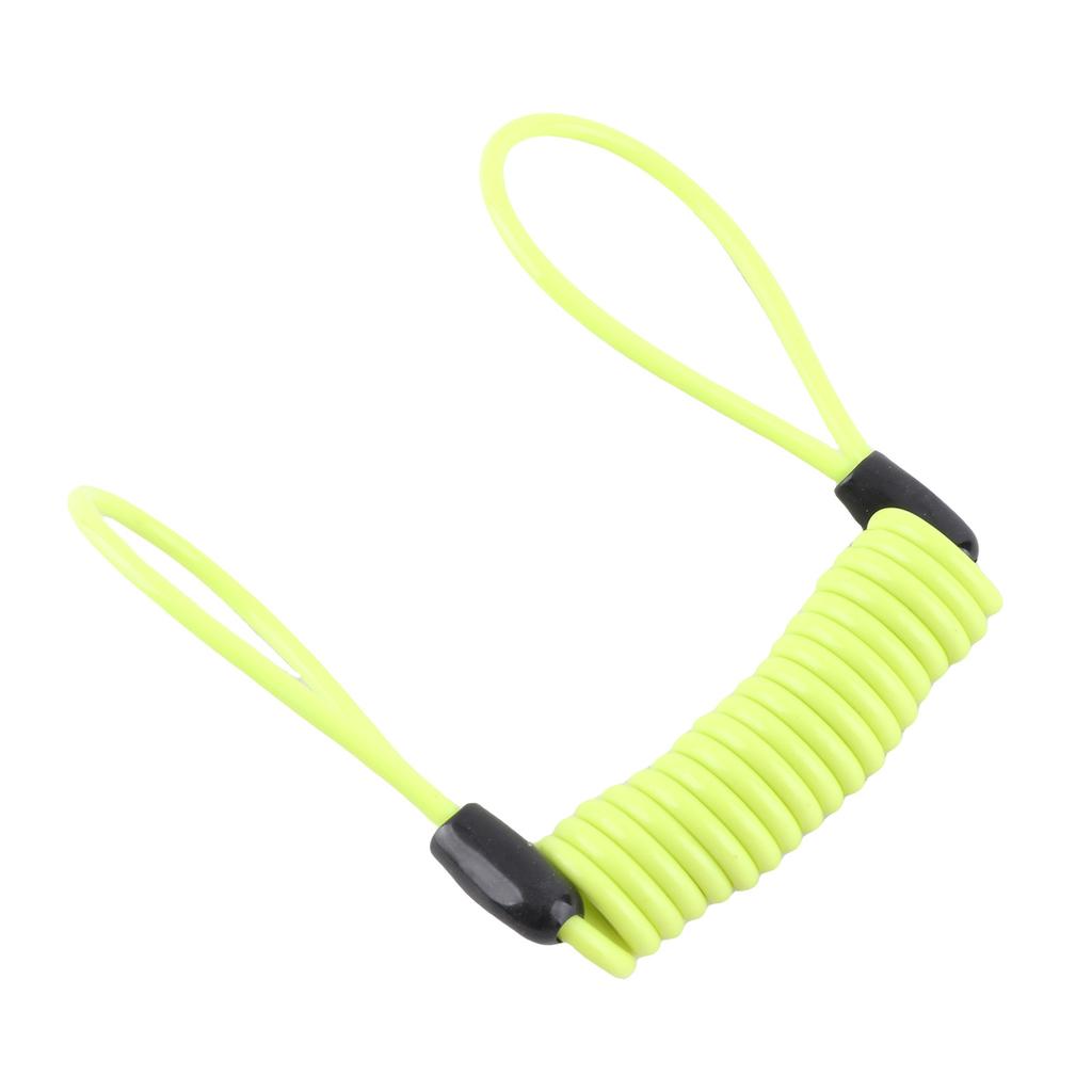 3.5 MM Motorcycle Bike Atv Scooter Disc Lock Security Reminder Cable Tool Lemon Yellow