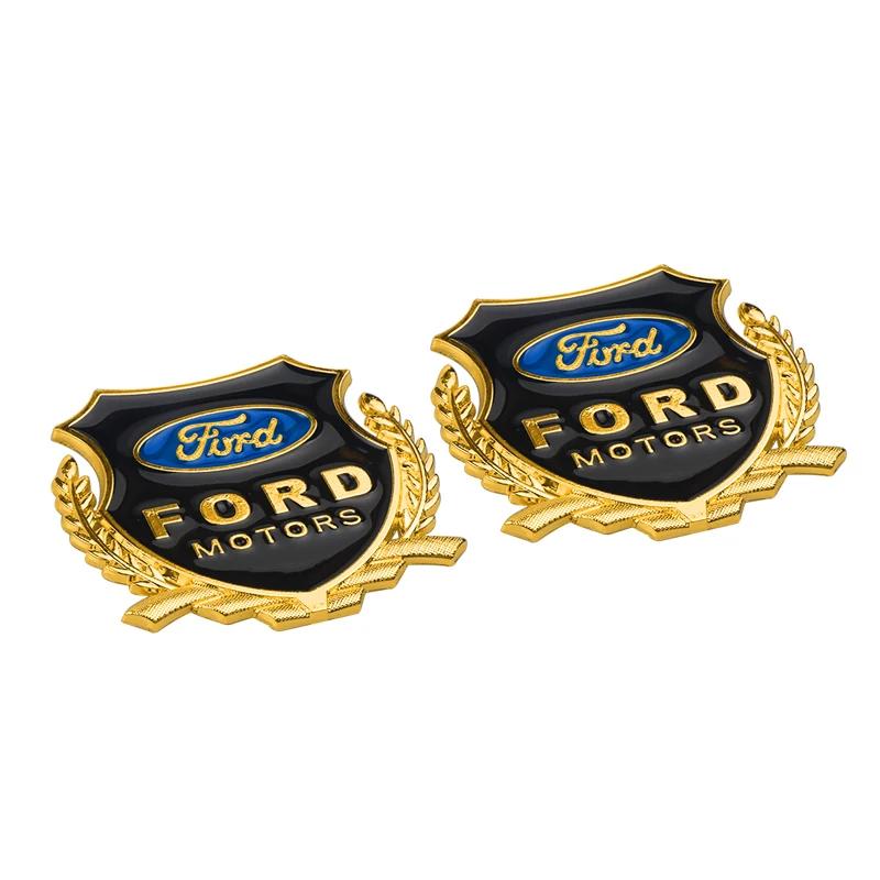 Car Sticker 2pcs Metal Eagle Emblem stickers for car decoration auto accessories For Ford 3 MK2 Fiesta MK7 Mondeo Mk4 Fusion Kug