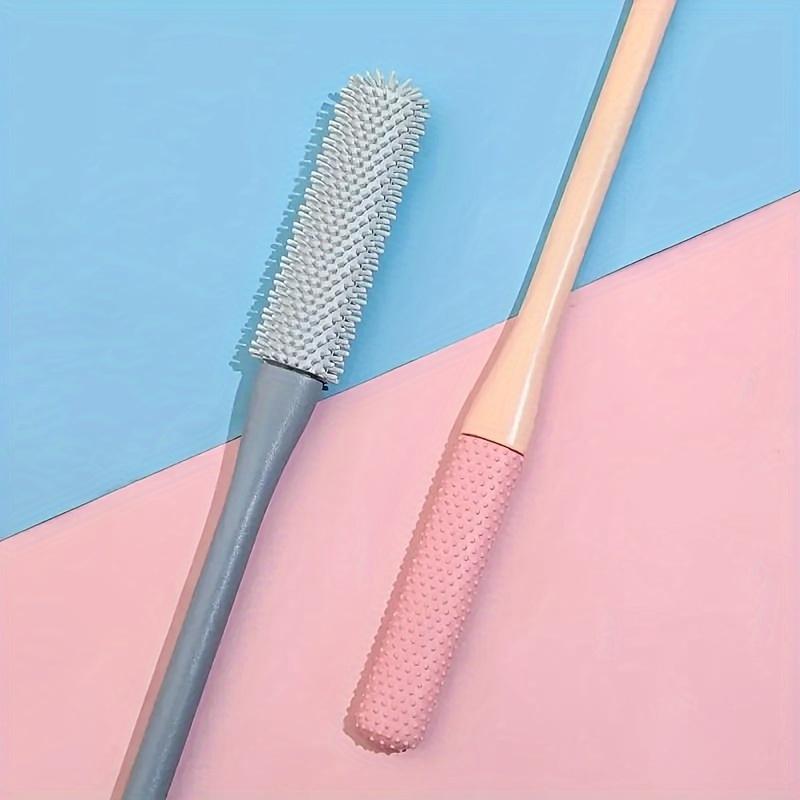 Многофункциональная щетка для массажа швов пальцев ног, отшелушивающая мягкая резина, скраб для ног без запаха, с длинной ручкой