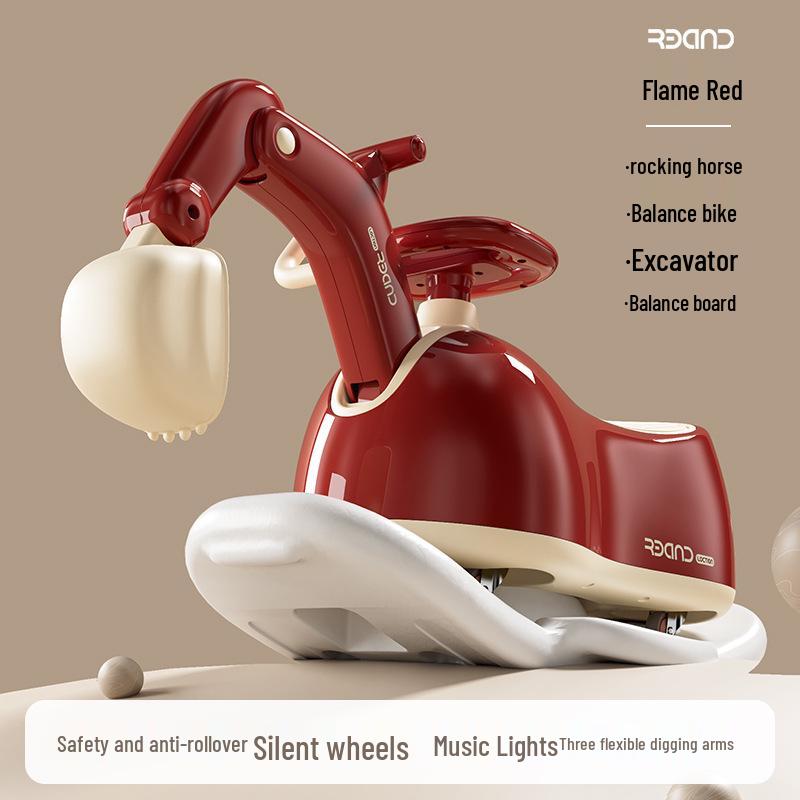 Многофункциональная детская качалка-лошадка и машинка-арахис с бесшумными колесами и защитой от опрокидывания