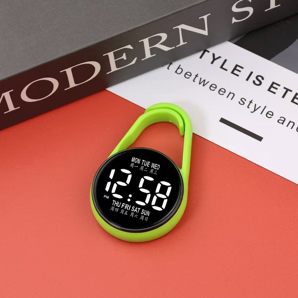 2Pcs Portable Digital Electronic Hanging Watch Luminous Pocket Watch  Pocket Style