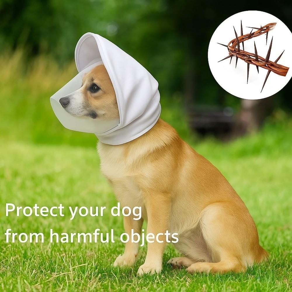 Breathable Mesh Dog Protective Mask Protective Veil Dog Anti-Bite Pet Head Cover For Dog Puppy