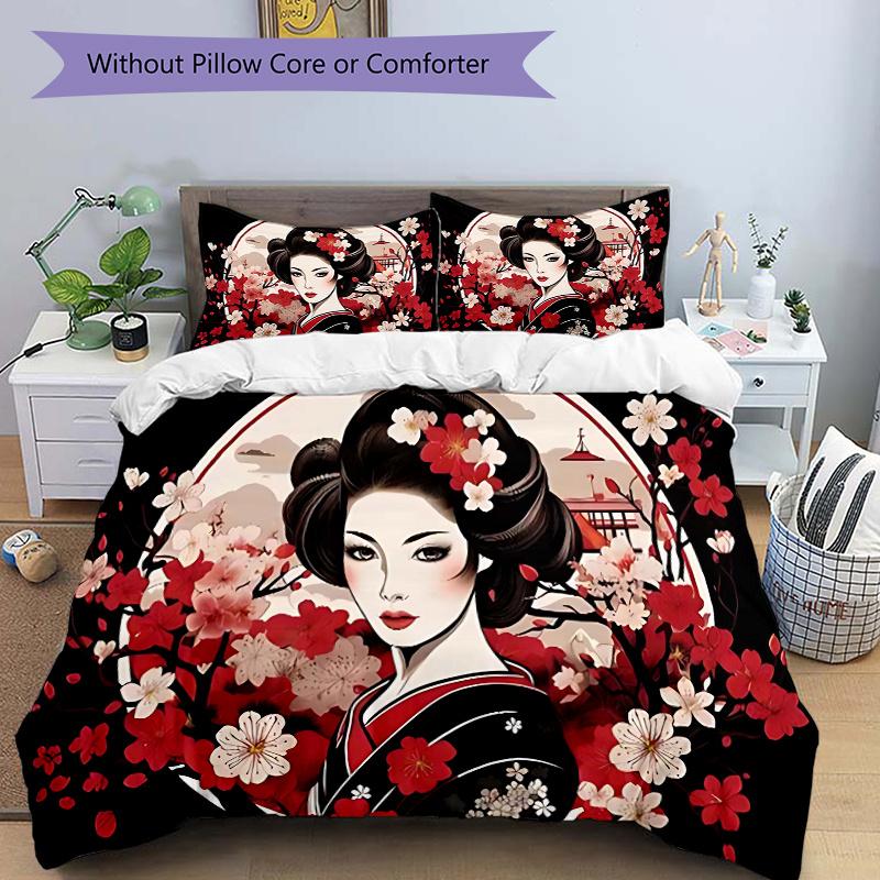 3pcs Anime Cartoon Design Comforter Set with One Quilt Cover and Two Pillowcases (No Core) - Festive Gift for Bedroom and Guest Room Decoration, Polye