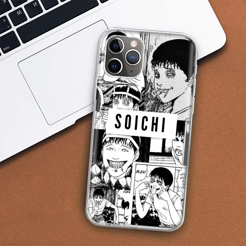 Чехол для телефона с изображением аниме Junji Ito Terror Horror для Apple iPhone 11 12 13 14 Pro 7 XR X XS Max 6 6S 8 Plus + Mini 5 SE, мягкий чехол с принтом