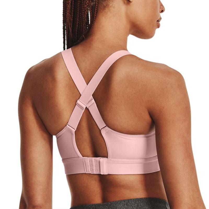 Under Armour Continuum Solid Средняя поддержка U-образный высокоинтенсивный спортивный бюстгальтер для тренировок женское нижнее белье розовый 1372557-676