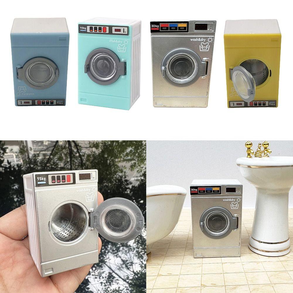 Kitchen Furniture Doll House Accessories 1:12 Dollhouse Washing Machine Miniature Washing Machine