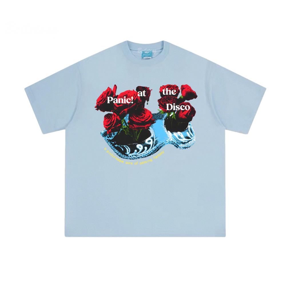 ROSE MASK TEE Hip Hop Panic! At The Disco Same As Website T-shirt Summer 100% Cotton T Shirt
