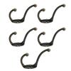 5 Pieces Clothes Hanger Wall Mounted Scarf Hat Hanging Storage Holder Keys Robe Hook Organizer Furnishing Shelf