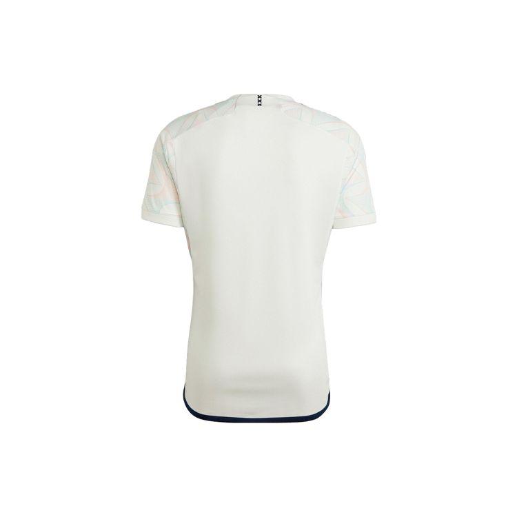 Adidas Ajax Amsterdam 23/24 Away Kit Graphic Print Short Sleeve Jersey Men Sportswear Bright-White HZ7717