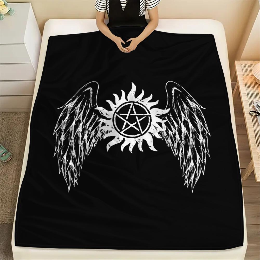 1 шт. Фланелевое одеяло с принтом Дина Винчестера, Высокое качество, Для всех сезонов, Декор для дома, Тепло и уют, Идеально для Рождественских подарков