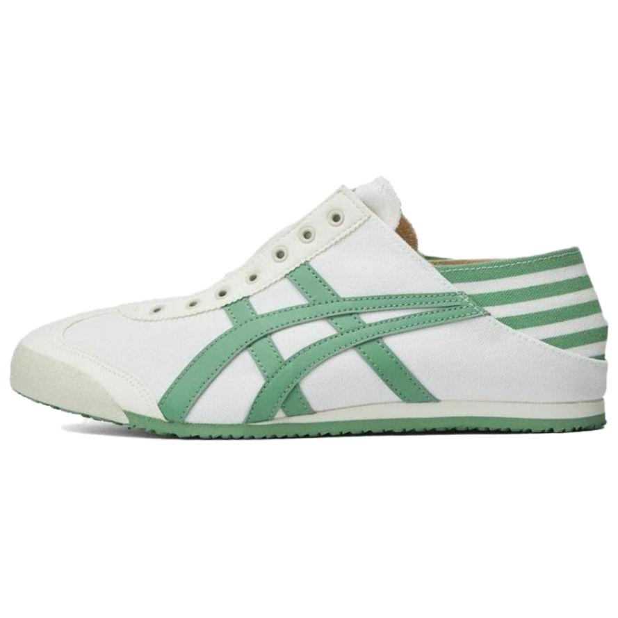 New Onitsuka Tiger MEXICO 66 Anti Slip Wear Resistant Low Top Casual Shoes Unisex White Green 1183C075-103