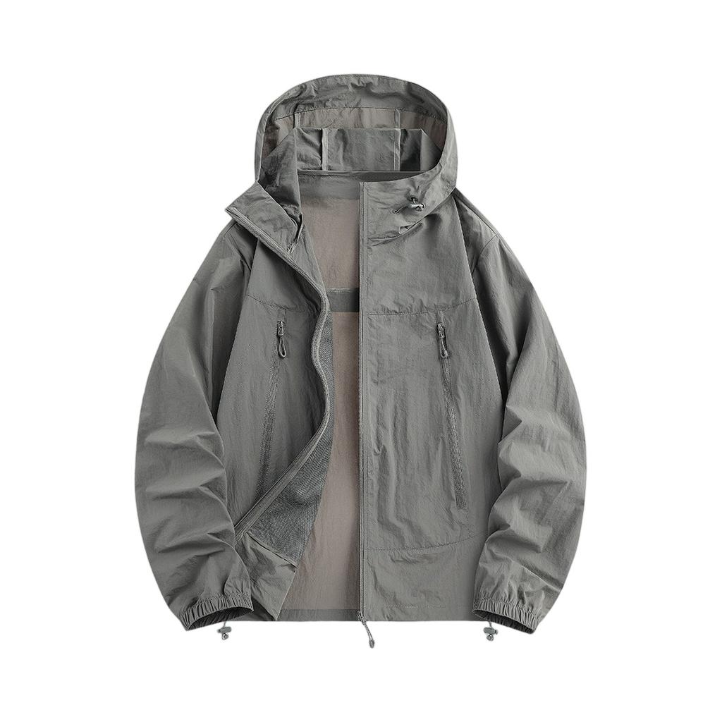 Легкая куртка с капюшоном для пар, модная, солнцезащитная, на полной молнии, дышащая, удобная толстовка, верхняя одежда для спорта на открытом воздухе