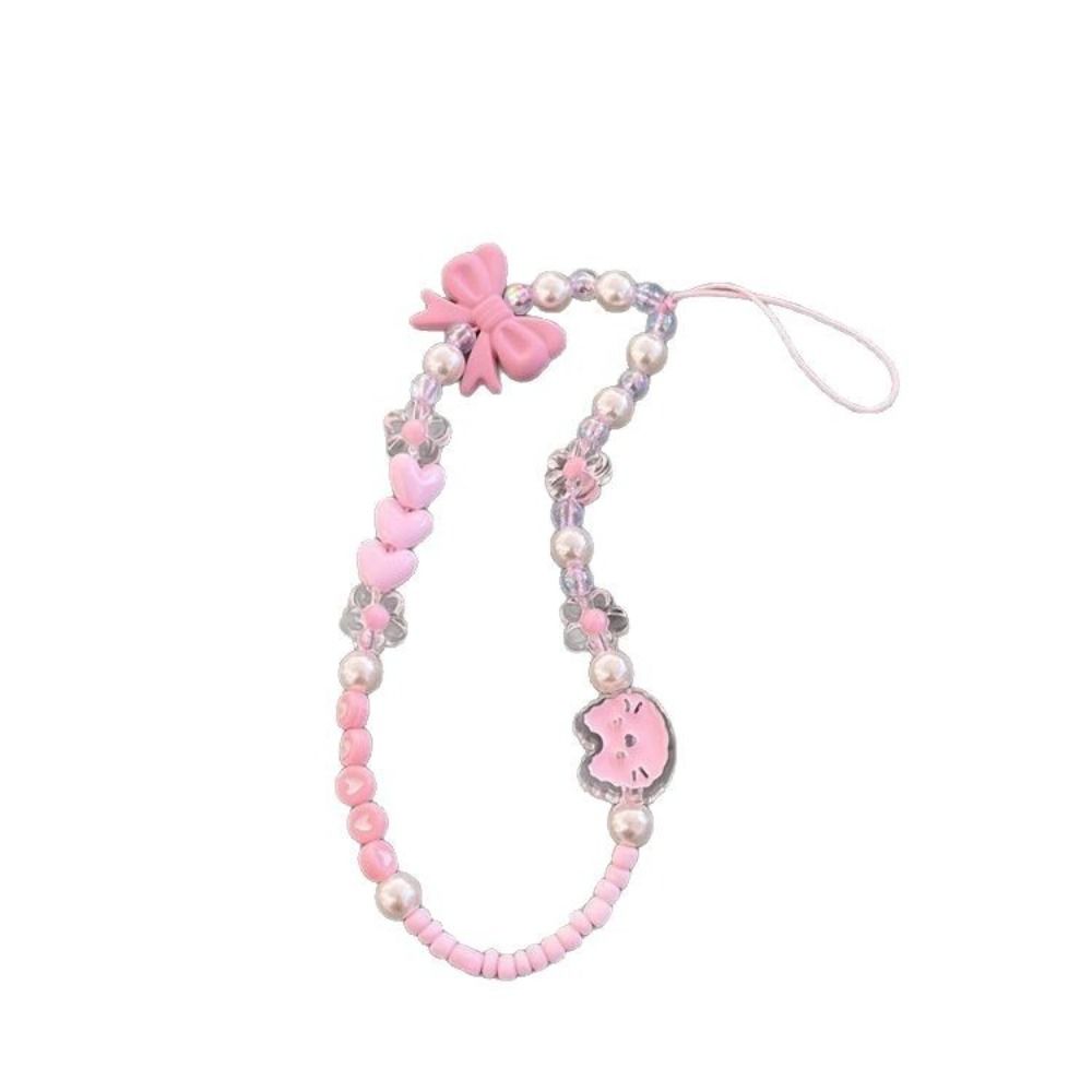 Cartoon Butterfly Bow Phone Chain Candy Colored Phone Wrist Strap Bag Pendant Phone Accessories