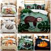 Animal Sloth Cartoon Quilt Cover Three-Piece Wish No Sheets