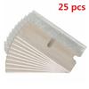 25pcs Stainless Steel Blades Window Glass Car Cleaning Tool Glue Removal Blade