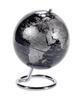 TROIKA Galilei Mini with Polished Metal Ring Globe, 13cm, Chrome-Plated (Dark Blue/Silver)