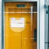 Настенный держатель для визиток на присосках Прозрачный акриловый стенд для визиток Органайзер с одним карманом для офиса
