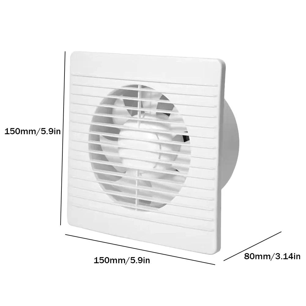 4/6 Inch Exhaust Fan Energy-saving Wall Mounted Vent Fan Anti-Mosquito Design Ventilator Extractor Fan for Bathroom Kitchen